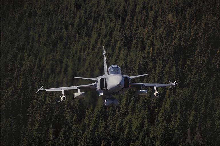 Švedski gripen u letu