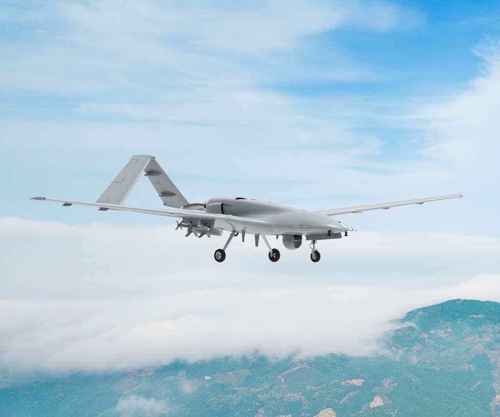 Bayraktar,Tb2,Unmanned,Aerial,Vehicle,Gliding,Through,The,Clouds.,Bayraktar