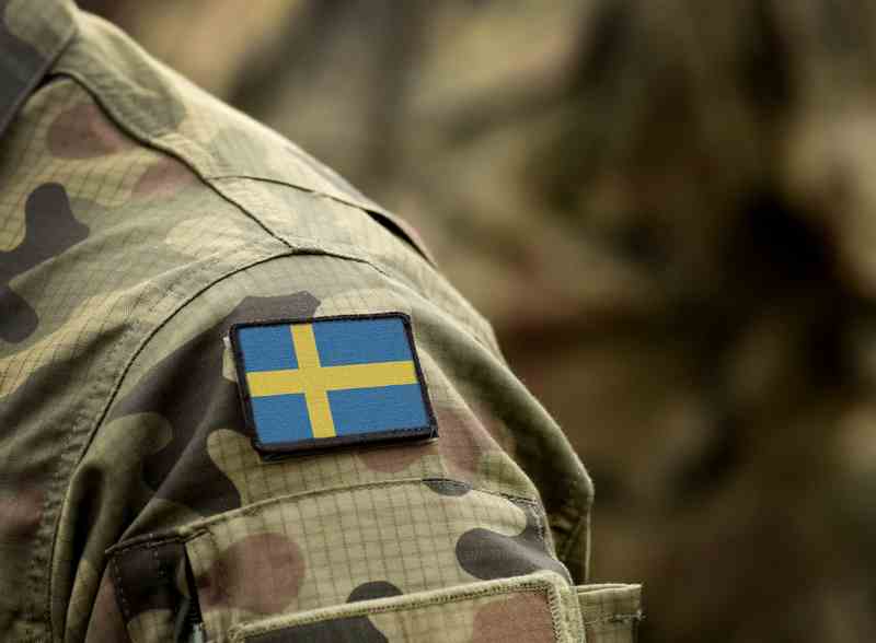 Flag,Of,Sweden,On,Military,Uniform.,Army,,Troops,,Soldiers.,Collage.