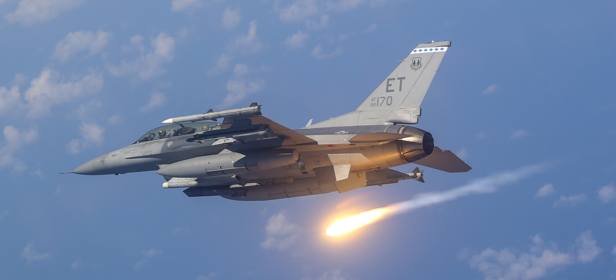 Fighting Falcon Fires Flare Over Florida