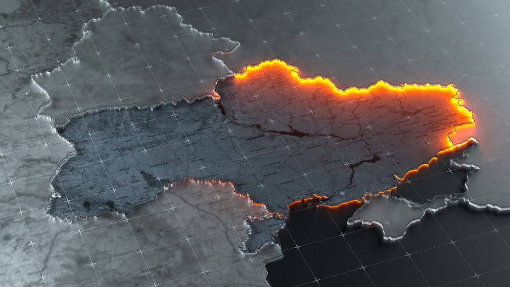 Illustration,Of,The,Tensions,Between,Ukraine,And,Russia.,Military,Conflict.