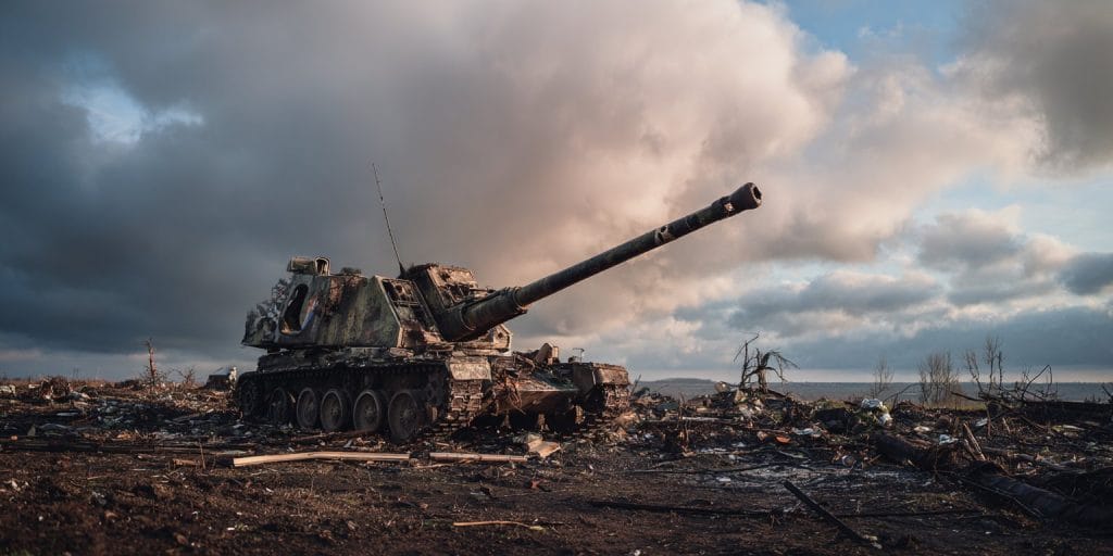 уништена артиљерија, уништена самоходна, украјина