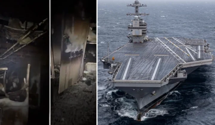 Снимци открили тешка оштећења после пожара на носачу USS Gerald Ford