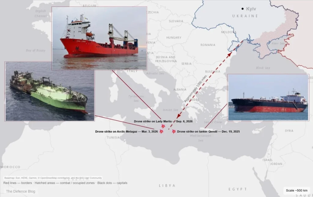 Украјински удари дроновима проширени и на Медитеран
