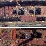 Кина у Далијану за пет дана додала три велике секције палубе носача Type 004