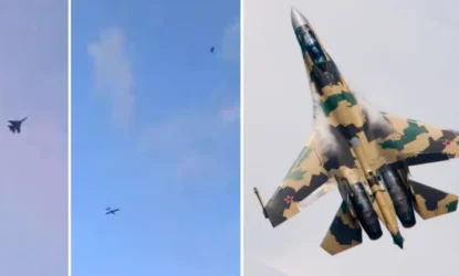 Су-35С у потери за украјинским ФП-1 изнад Лењинградске области